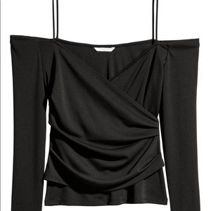 NWT H&M Black Off Shoulder Top